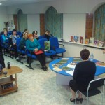 Участники Рождественских чтений в ГБ Центр-Книга библиотекари, педагоги, представители Североморской Епархии